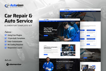 Autorizen Car Repair & Auto Service Elementor Template Kit