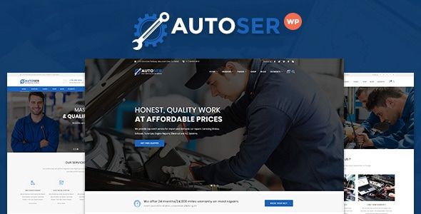 Autoser - Car Repair and Auto Service WordPress Theme 1 Autoser WordPress Theme