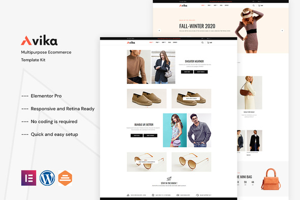 Avika Multipurpose e Commerce WordPress Template Kit