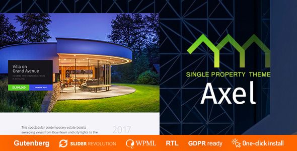 Axel - Single Property Real Estate Theme 1 Axel Single Property Real Estate Theme WordPress Theme