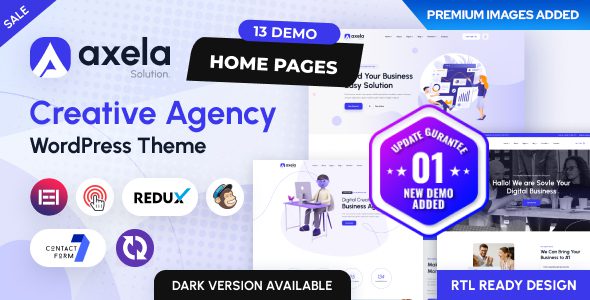 Axela - Creative Agency & Portfolio WordPress Theme 1 Axela WordPress Theme