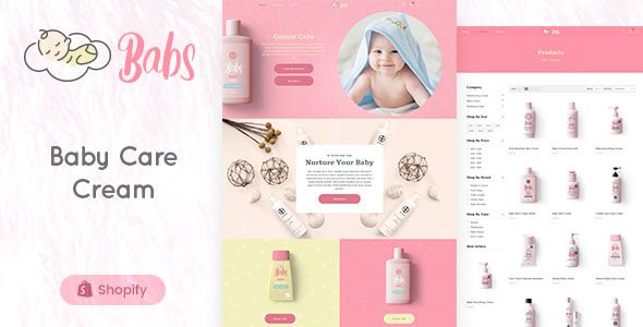 Babs Baby Shop Shopify theme for baby care products and children's apparel