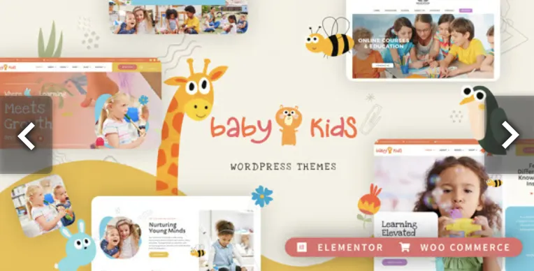 Baby Kids Pro – Education Primary School Children WordPress 1 Baby Kids WordPress Theme