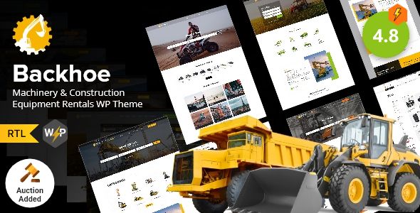 Backhoe - Construction Equipment Rentals WordPress Theme 1 Backhoe Construction Equipment Rentals WordPress Theme
