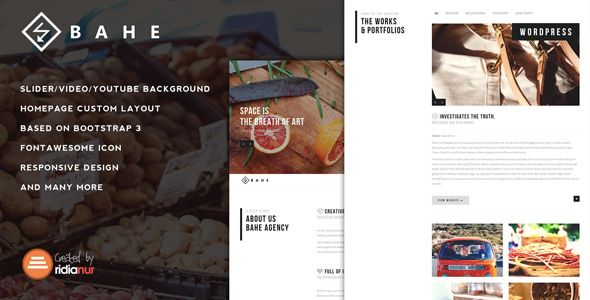 Bahe - Responsive One Page Portfolio Theme 1 Bahe Responsive One Page Portfolio Theme for WordPress