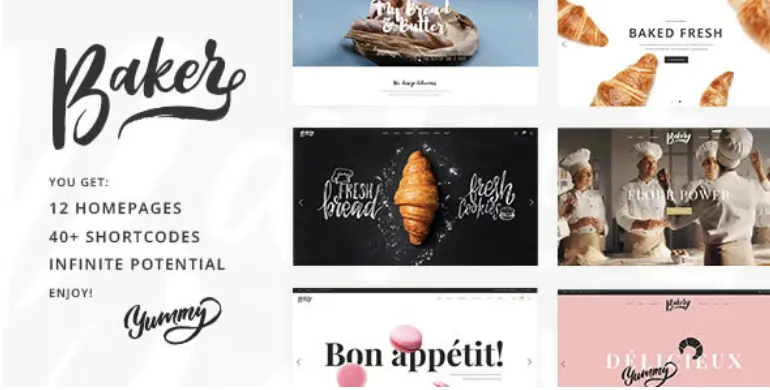 Baker Pro – Fresh Bakery, Pastry and Cake Shop WordPress Theme 1 Baker Pro – Fresh Bakery Pastry and Cake Shop WordPress Theme