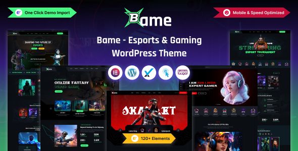 Bame - eSports and AI Gaming WordPress Theme 1 Bame - eSports and AI Gaming WordPress Theme