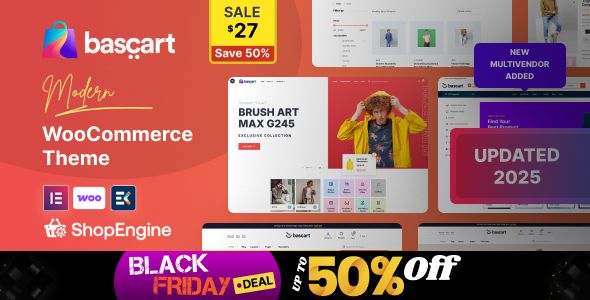 Bascart – Modern WooCommerce WordPress Theme 1 Bascart Modern WooCommerce WordPress Theme