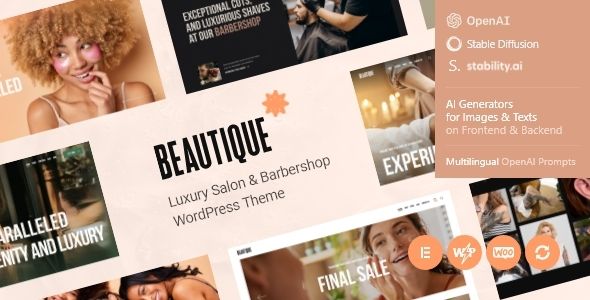 Beautique — Luxury Salon & Barbershop WordPress Theme 1 Beautique Luxury Salon & Barbershop WordPress Theme