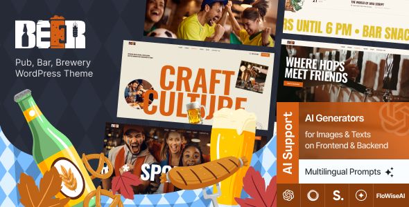 Beer – Pub, Bar/ Brewery WordPress Theme 1 Beer – Pub, Bar/Brewery WordPress Theme