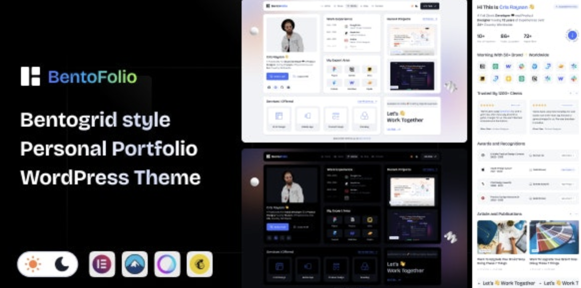 Bentofolio – Personal Portfolio WordPress Theme 1 Bentofolio Personal Portfolio WordPress Theme