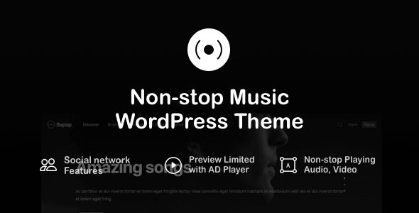Bepop – Non-stop Music WordPress Theme 1 Bepop Non-stop Music WordPress Theme