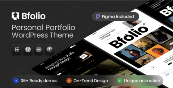 Bfolio Personal Portfolio WordPress Theme