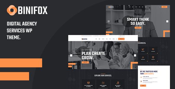 Binifox – Digital Agency Services WordPress Theme 1 Binifox Digital Agency Services WordPress Theme