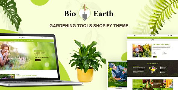 Bio Earth Garden Plants & Tools Shopify Theme