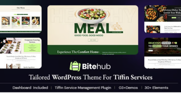 Bitehub Tiffin & Food Delivery WordPress Theme