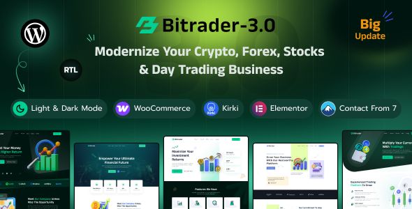 Bitrader – Crypto, Stock and Forex Trading Business WordPress Theme 1 Bitrader – Crypto, Stock and Forex Trading Business WordPress Theme