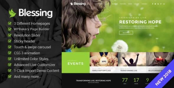 Blessing | Responsive WordPress Theme for Church Websites 1 Blessing WordPress Theme