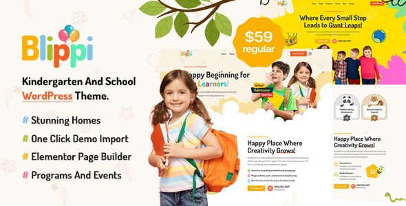 Blippi – Children Kindergarten WordPress Theme 1 Blippi – Children Kindergarten WordPress Theme