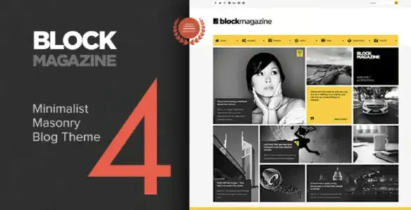 Block Magazine Minimalist Masonry Blog Theme
