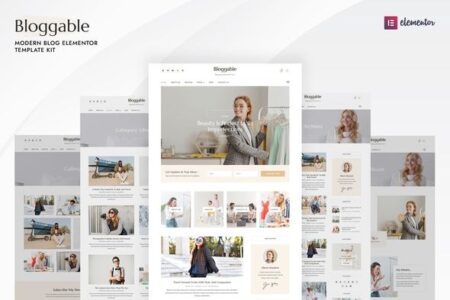 Bloggable Modern Blog Elementor Template Kit