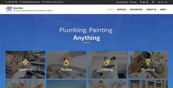 Blue Collar Pro – Handyman & Renovation Business WordPress Theme