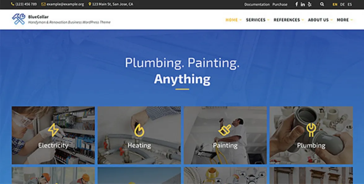 BlueCollar Pro – Handyman & Renovation Business WordPress Theme 1 Blue Collar Pro – Handyman & Renovation Business WordPress Theme