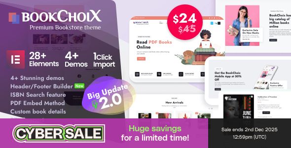 BookChoix – Elementor WooCommerce WordPress Theme 1 Book Choix – Elementor Woo Commerce WordPress Theme