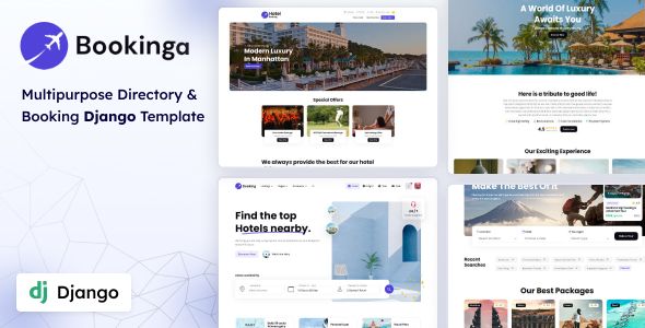 Bookinga – Multipurpose Django Booking and Directory Template 1 Bookinga Multipurpose Django Booking and Directory Template