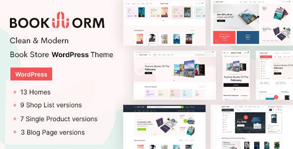 Bookworm - Bookstore & Bookshop WooCommerce Theme 1 Bookworm - Bookstore & Bookshop Woo Commerce Theme