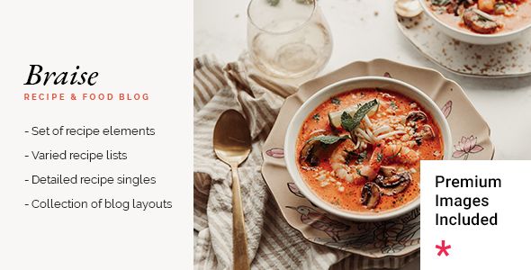Braise – Recipe Food Blog 1 Braise Recipe Food Blog WordPress Theme