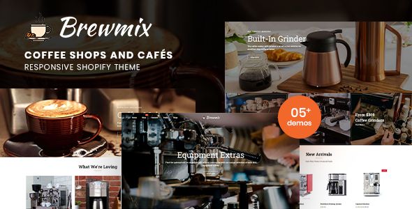 Brewmix Coffee Shops and Cafés Responsive Shopify Theme