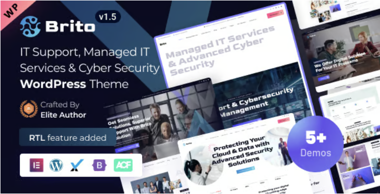 Brito - IT Services & Cyber Security Solutions WordPress Theme 1 Brito WordPress Theme