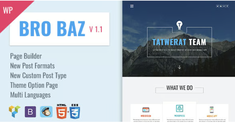 BroBaz - Corporate & Blog WordPress Theme 1 Bro Baz WordPress Theme