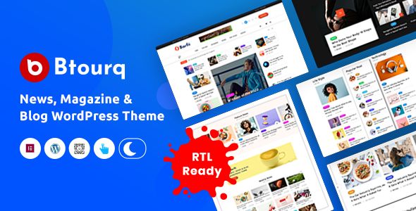 Btourq - WordPress News Magazine Theme 1 Btourq WordPress News Magazine Theme