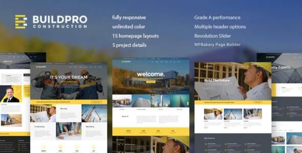 BuildPro - Business/ Building & Construction WordPress Theme 1 Build Pro WordPress Theme