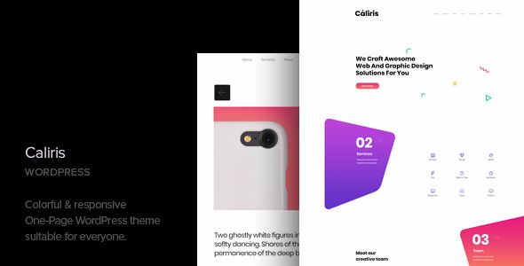 Caliris - Responsive One Page WordPress Theme 1 Caliris WordPress theme