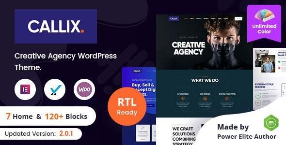 Callix - Creative Agency WordPress Theme + RTL 1 Callix Creative Agency WordPress Theme