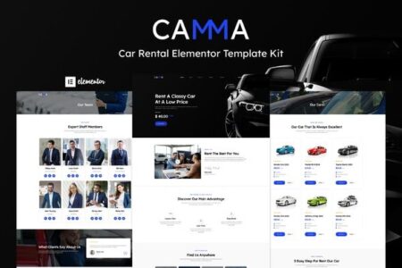Camma Car Rental Elementor Template Kit