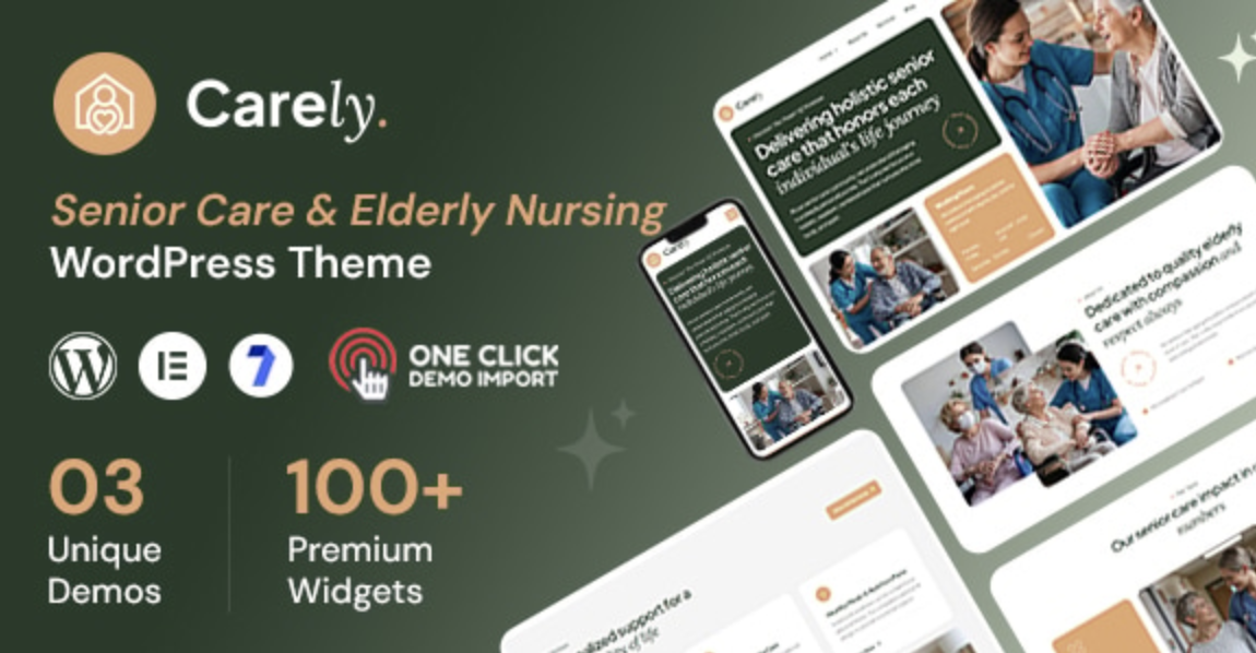 Carely - Senior Care WordPress Theme 1 Carely Senior Care WordPress Theme