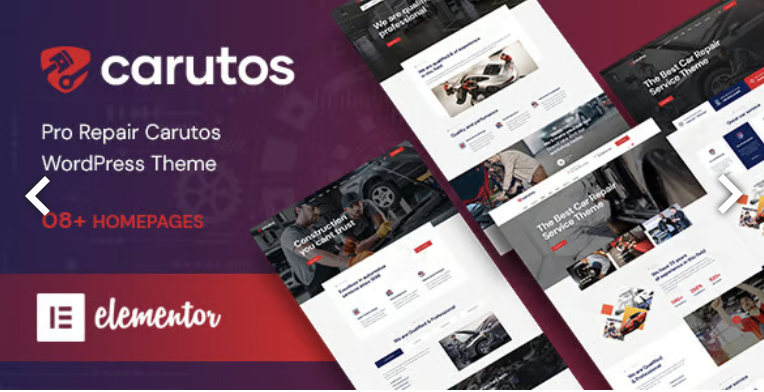 Carutos - Car Repair Services & Auto Parts WooCommerce WordPress Theme 1 Carutos Pro Repair Carutos WordPress Theme