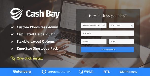 Cash Bay – Banking and Payday Loans WordPress Theme 1 Cash Bay WordPress Theme