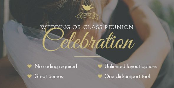Celebration - Wedding & Class Reunion WordPress Theme 1 Celebration - Wedding & Class Reunion WordPress Theme