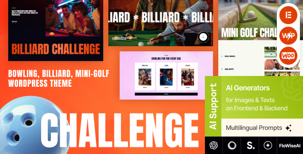 Challenge - Bowling, Billiard & Mini-Golf WordPress Theme 1 Challenge - Bowling, Billiard & Mini-Golf WordPress Theme