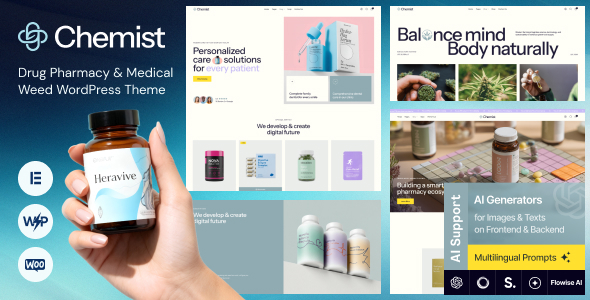 Chemist - Pharmacy & Drug Store WordPress Theme 1 Chemist - Pharmacy & Drug Store WordPress Theme