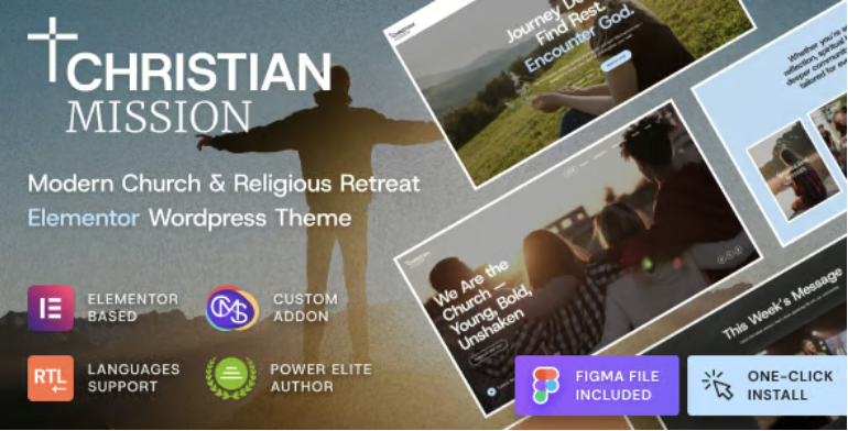 Christian Mission - Religious Events & Retreats Church WordPress Theme 1 Christian Mission WordPress Theme