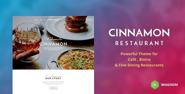 Cinnamon Restaurant Theme for WordPress 1 Cinnamon Restaurant Theme for WordPress