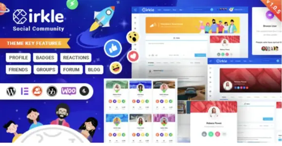 Irkcle Social Community WordPress Theme