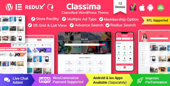Classima – Classified Ads WordPress Theme 1 Classima Classified Ads WordPress Theme