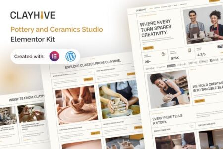 Clay Hive Pottery & Ceramics Studio Elementor Kit